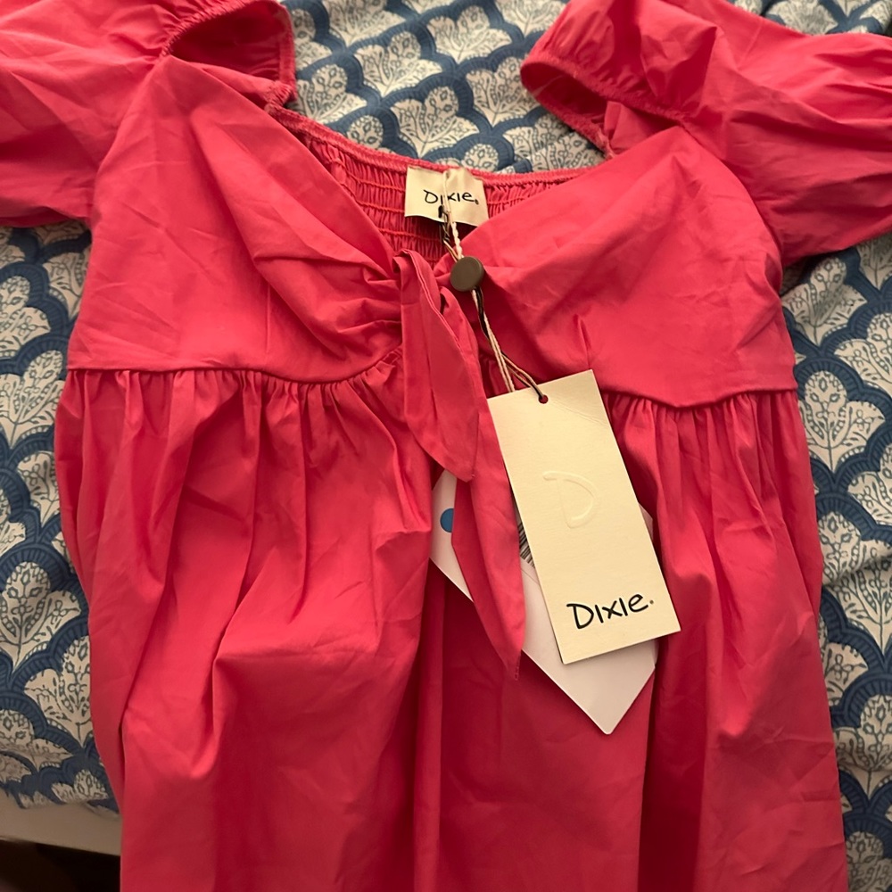 NWT Dixie Pink Tie Top